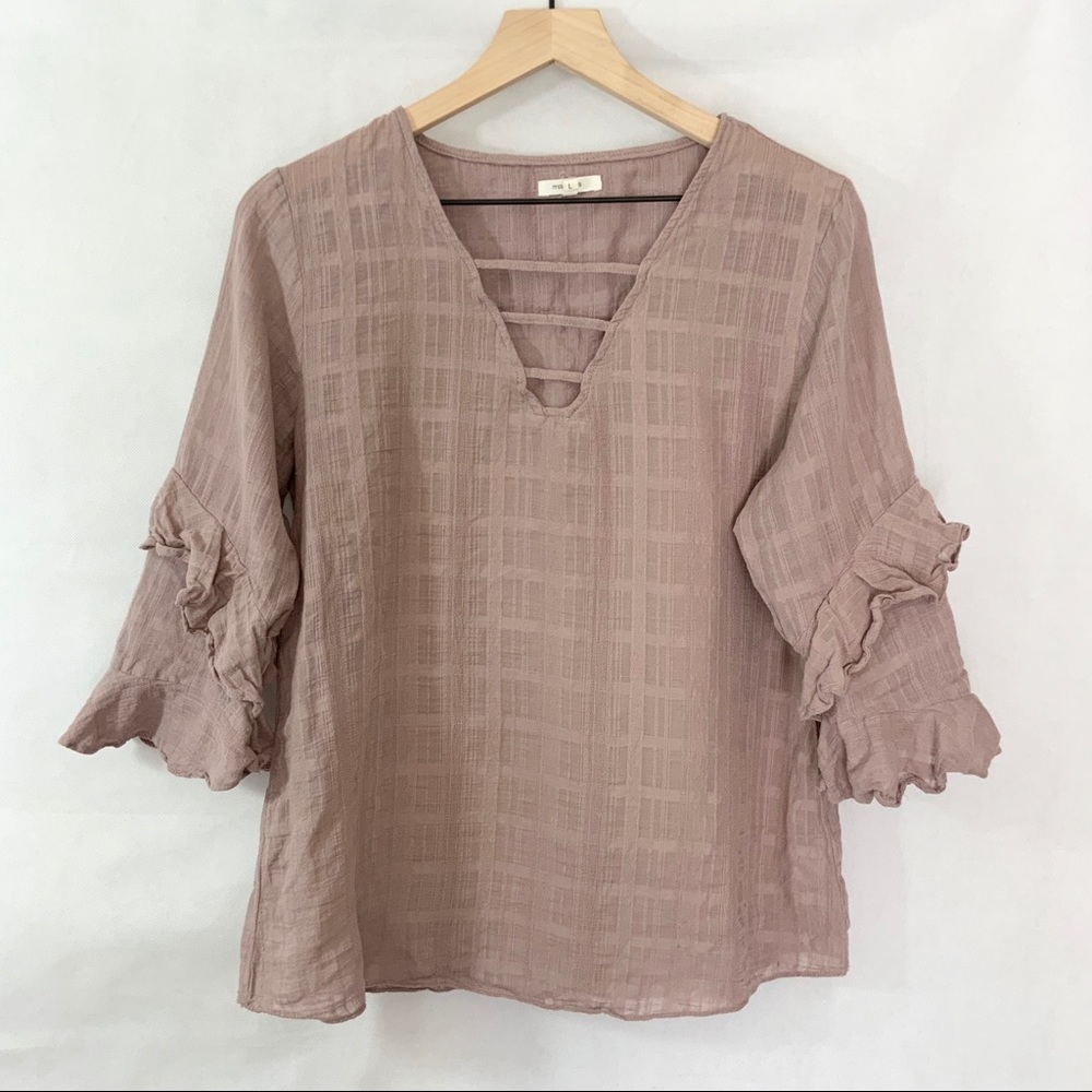 Maurice’s Top with Ruffled Sleeves